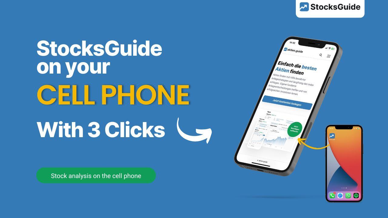 Using stocksguide as an app on the smartphone